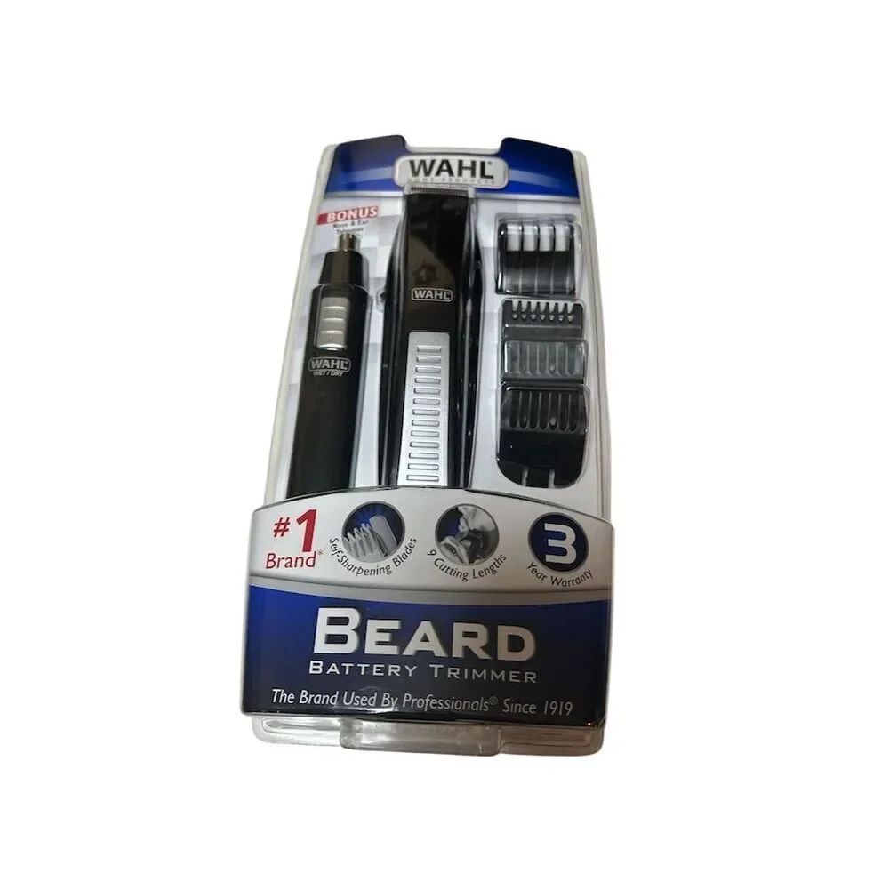 Wahl Beard Trimmer Kit Black Shaving Set with Comb & Razor